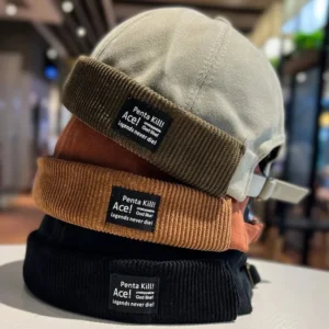 Brimless Docker Cap Ace Black